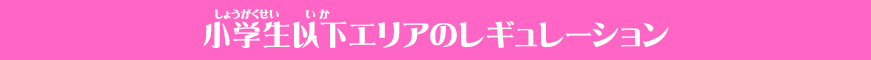 小学生以下エリアのレギュレーション