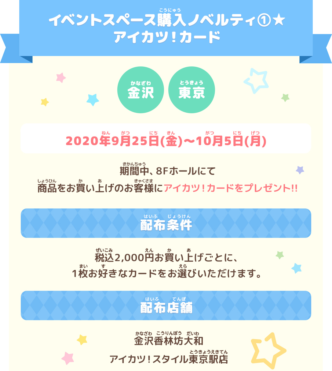 イベントスペース購入ノベルティ①アイカツ!カード