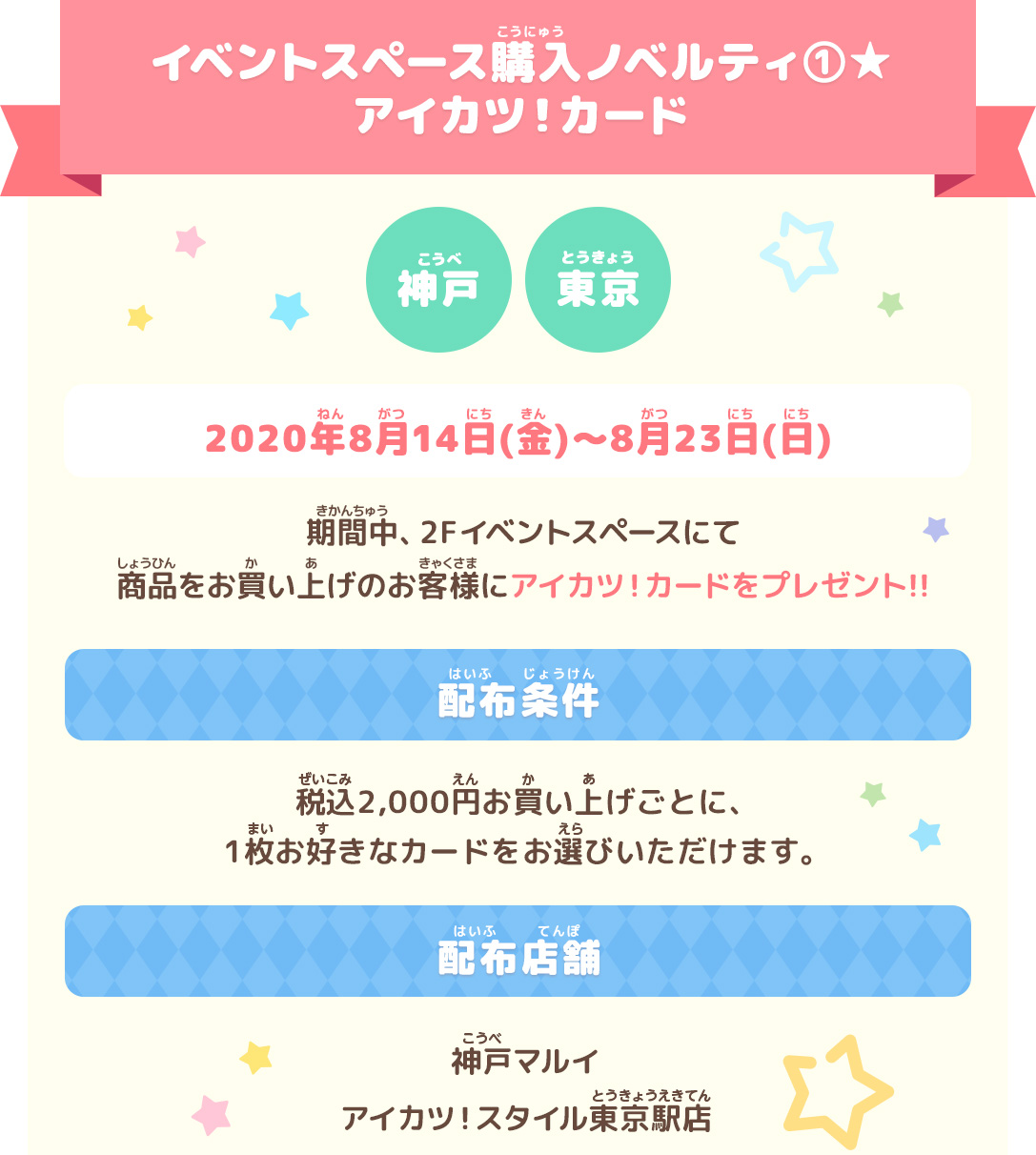 イベントスペース購入ノベルティ①アイカツ!カード