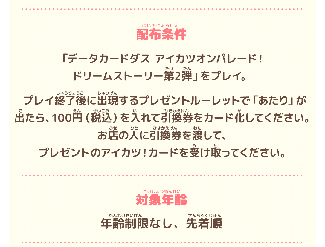 配布条件