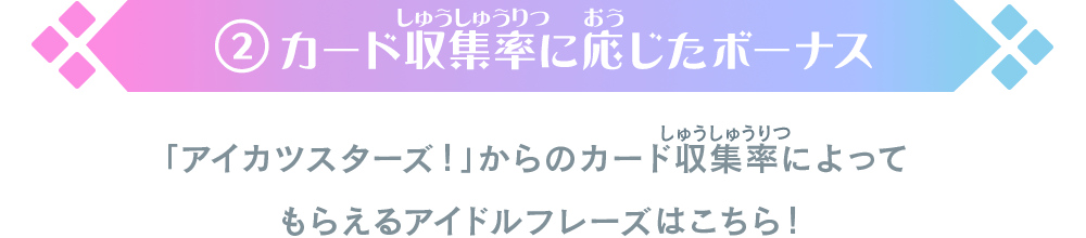 (2)カード収集率に応じたボーナス