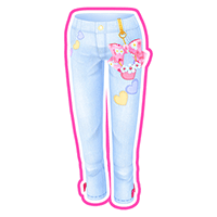 フラワーリボンハートカプリパンツ