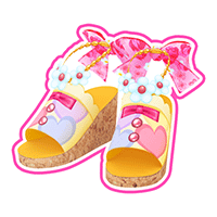 フラワーリボンハートウェッジソール