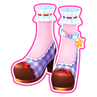 スターフィッシュチェックハイヒール